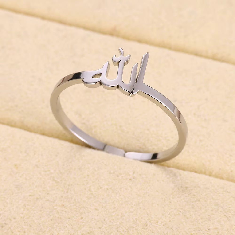 Arabic Allah Stainless Steel Dainty Ring