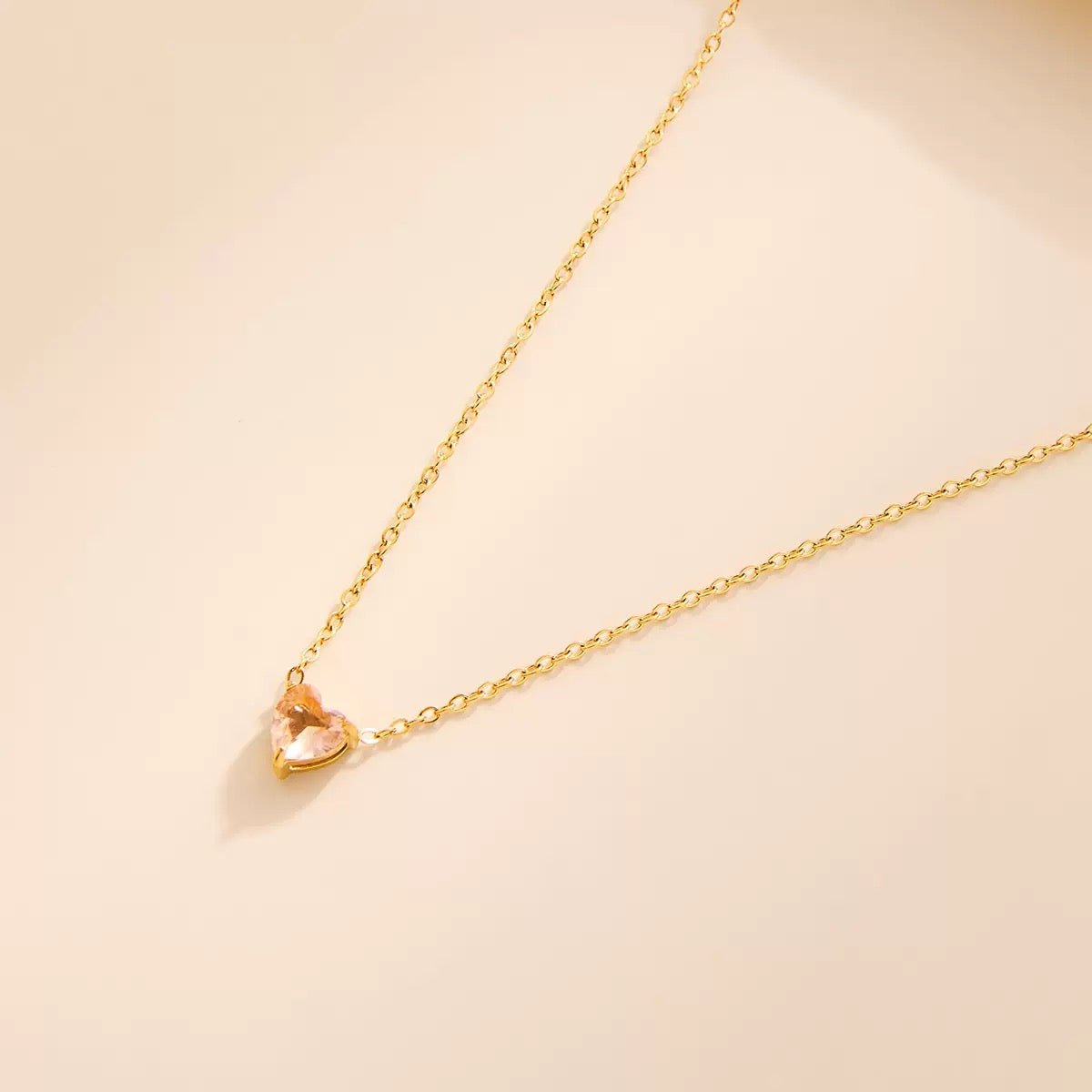 Heart Birthstone Dainty Pendant Necklace - Image 7