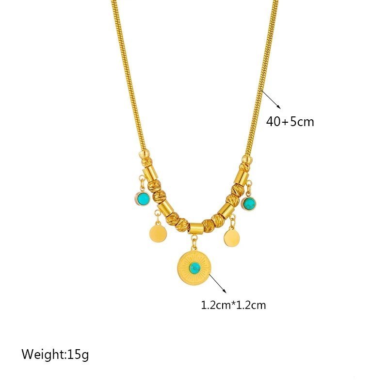 Retro Gold Plated Necklace - Image 2