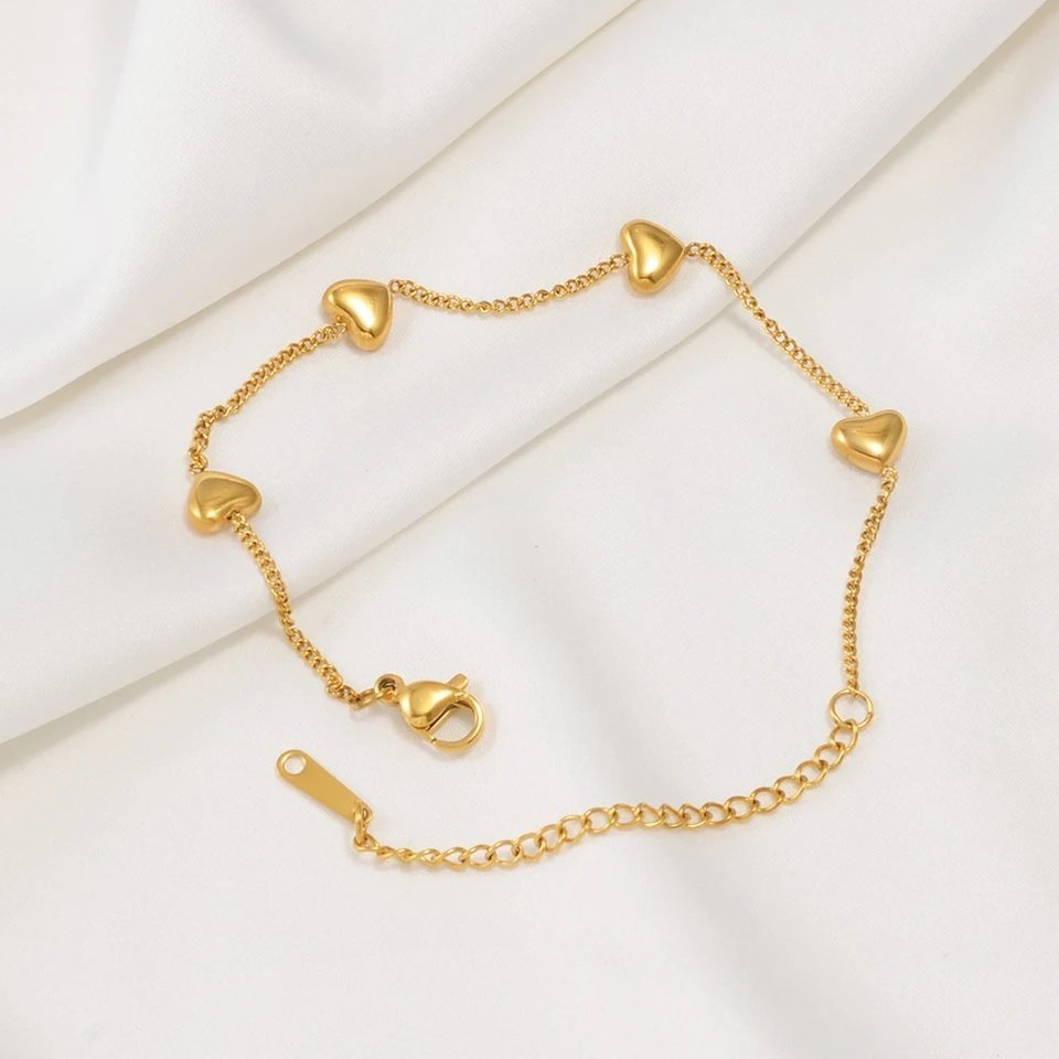 Heart Shape Gold Plate Bracelet