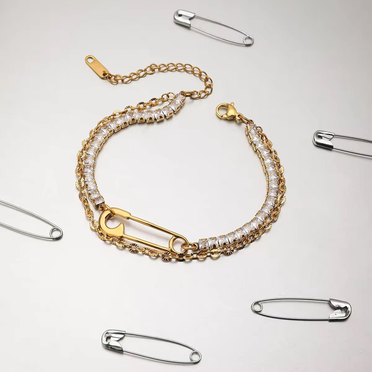 Crystal Link Tennis Chain Bracelet - Image 4
