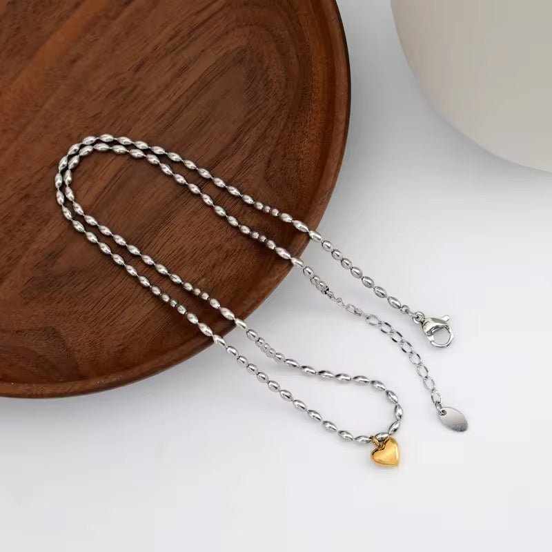 The Golden Heart Bead Necklace - Image 5