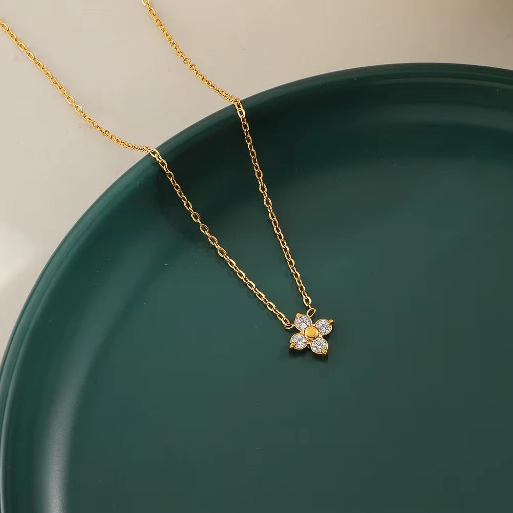 Crystal Bloom Pendant Necklace - Image 2