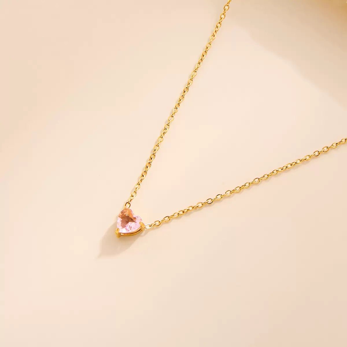 Heart Birthstone Dainty Pendant Necklace - Image 11