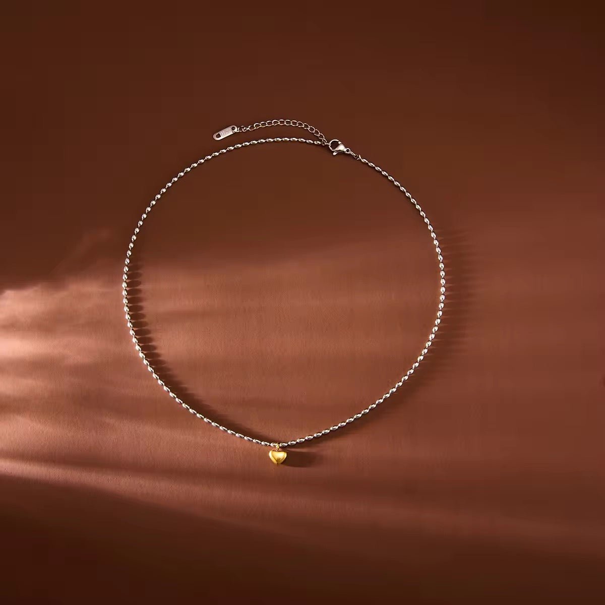 The Golden Heart Bead Necklace - Image 2