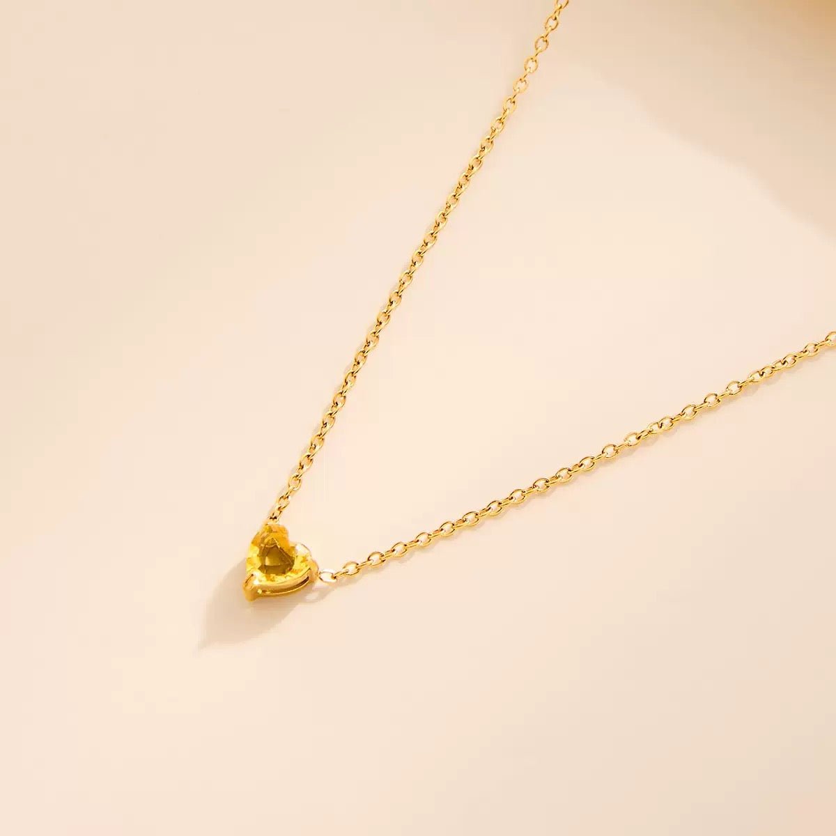 Heart Birthstone Dainty Pendant Necklace - Image 12