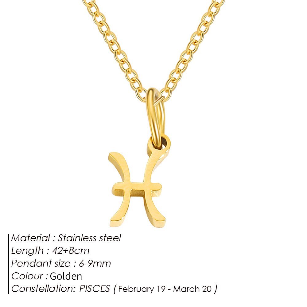 Personalized Zodiac Sign Gold Plated Necklace - Image 17