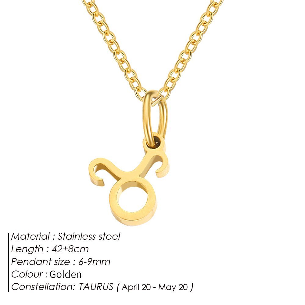 Personalized Zodiac Sign Gold Plated Necklace - Image 20