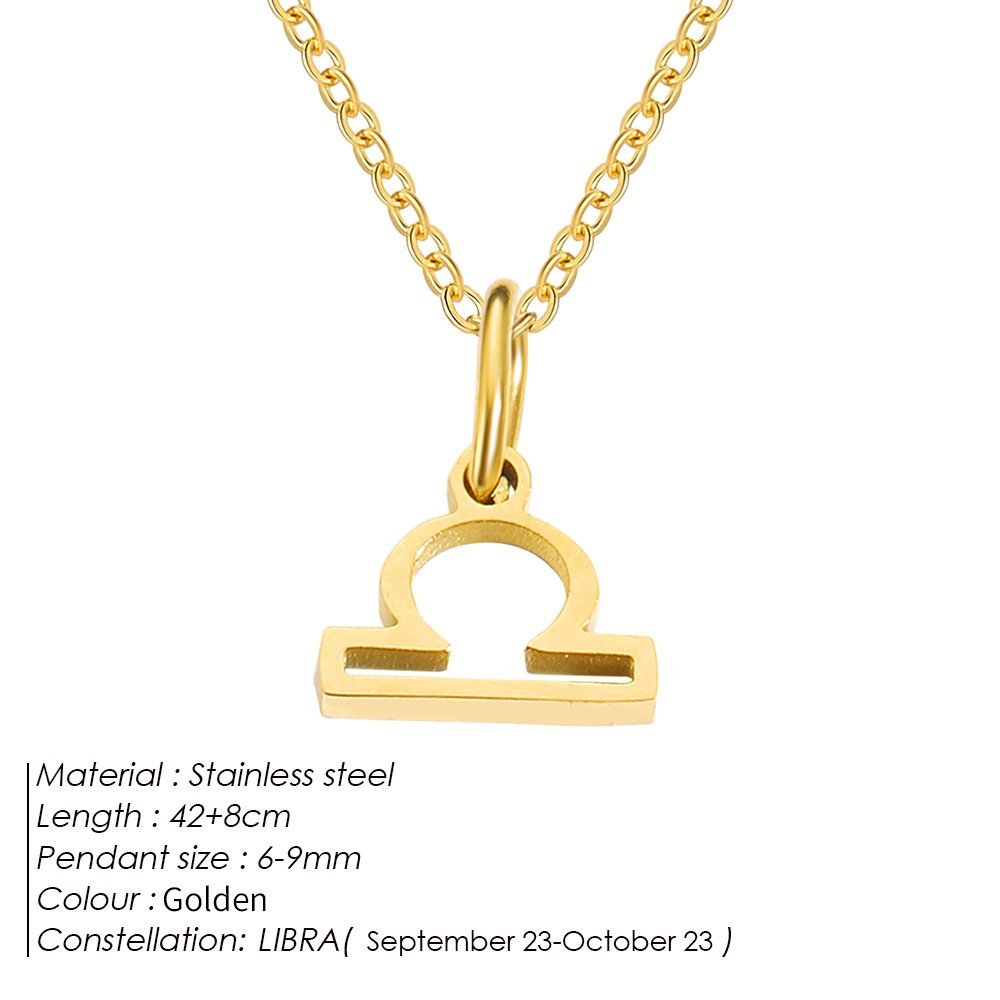Personalized Zodiac Sign Gold Plated Necklace - Image 16