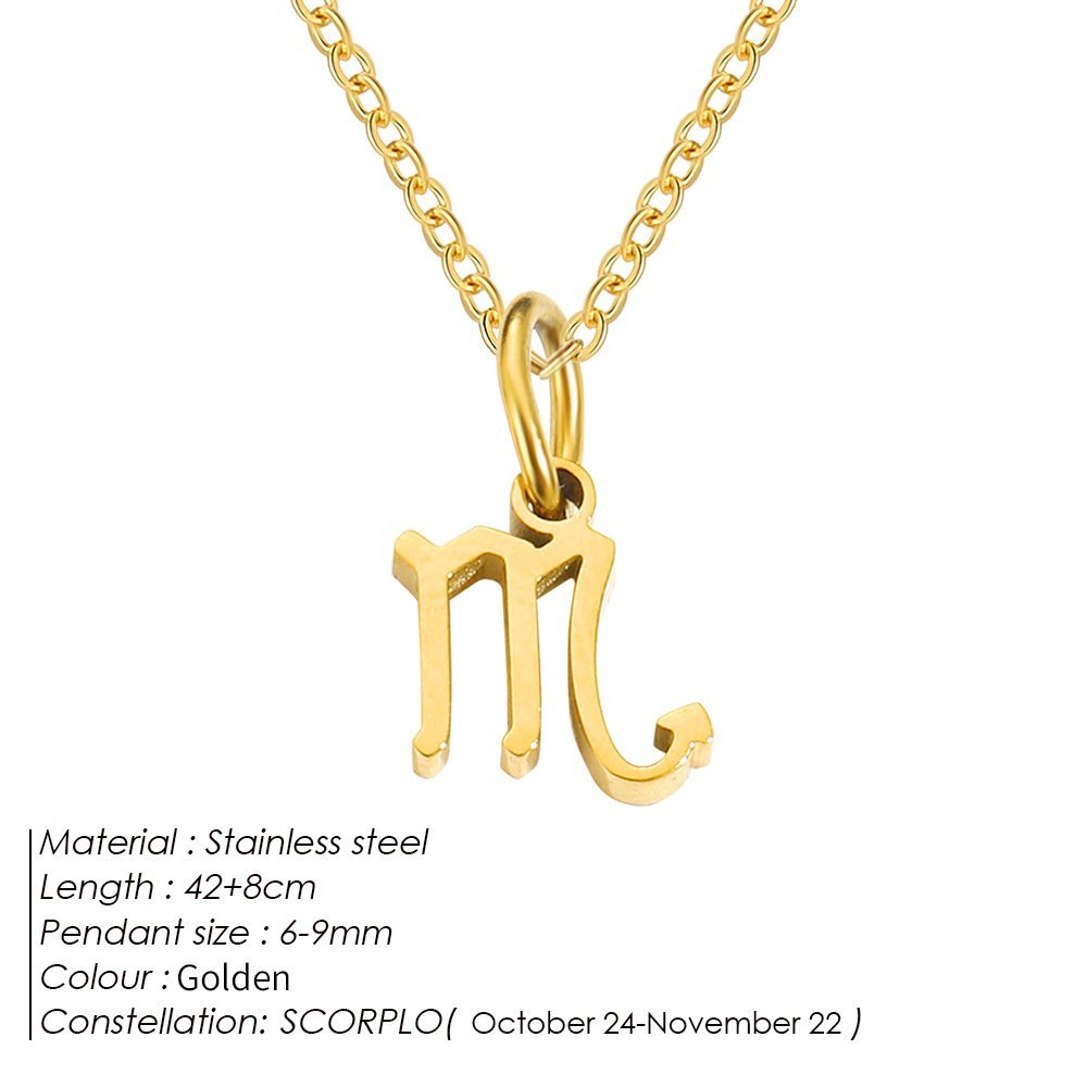 Personalized Zodiac Sign Gold Plated Necklace - Image 19