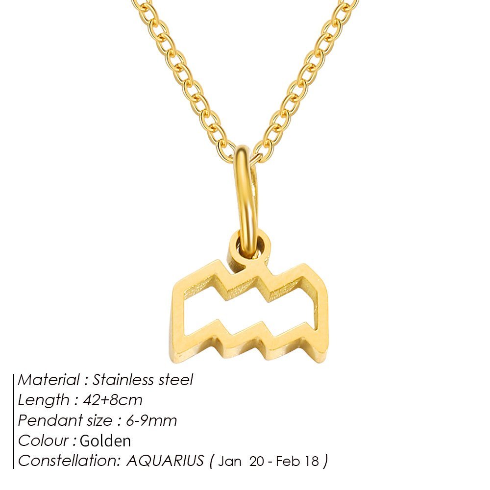 Personalized Zodiac Sign Gold Plated Necklace - Image 10