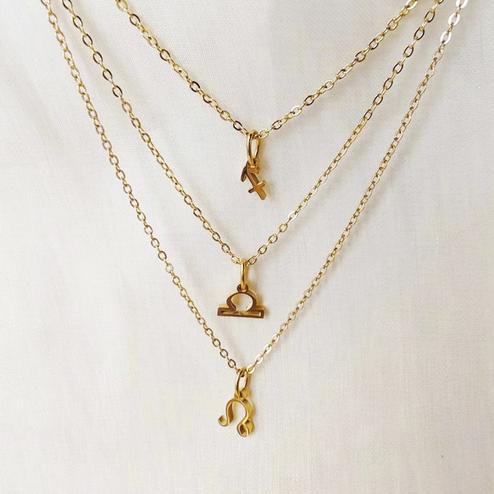 Personalized Zodiac Sign Gold Plated Necklace - Image 9