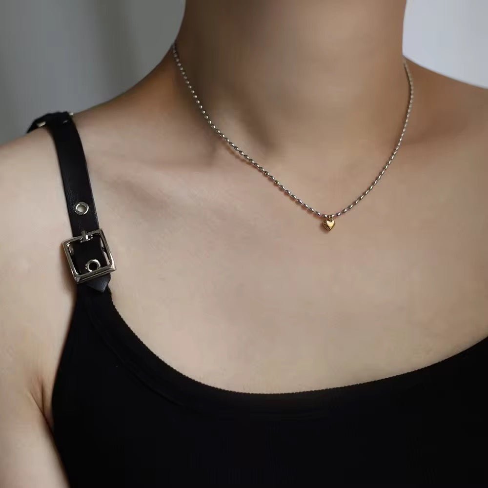 The Golden Heart Bead Necklace - Image 3