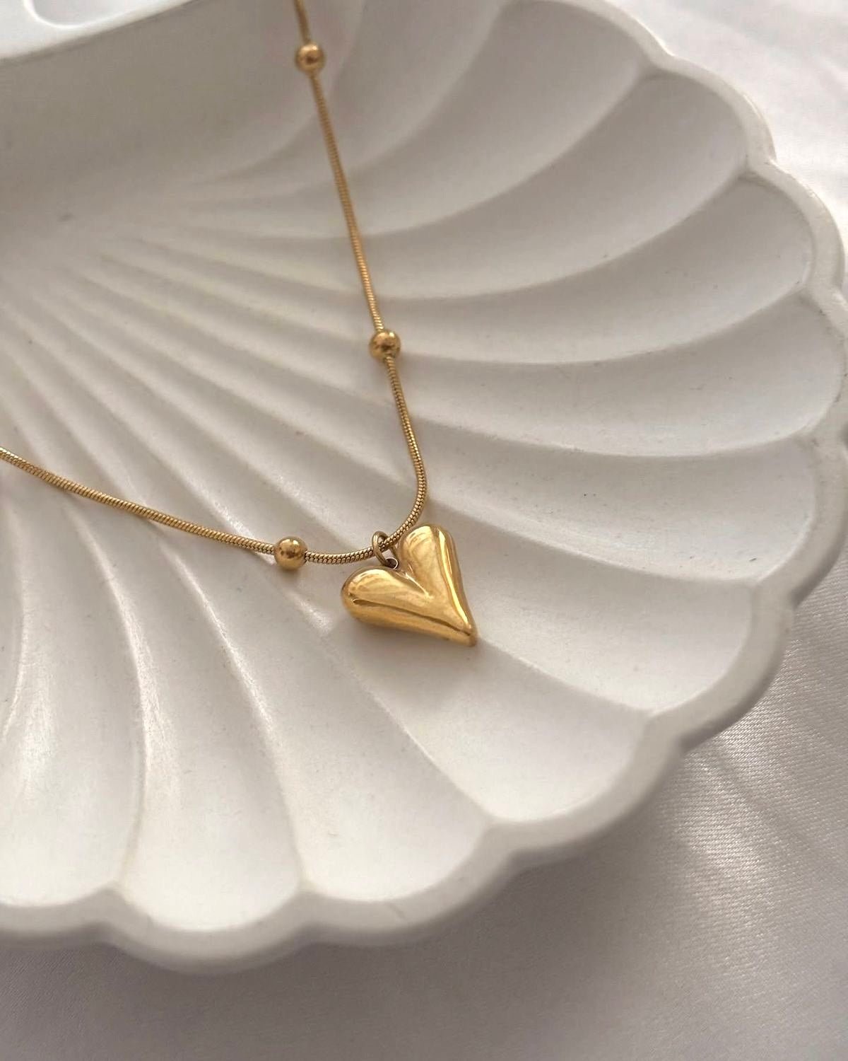 Gold Plated Delicate Heartlet Necklace - Image 3