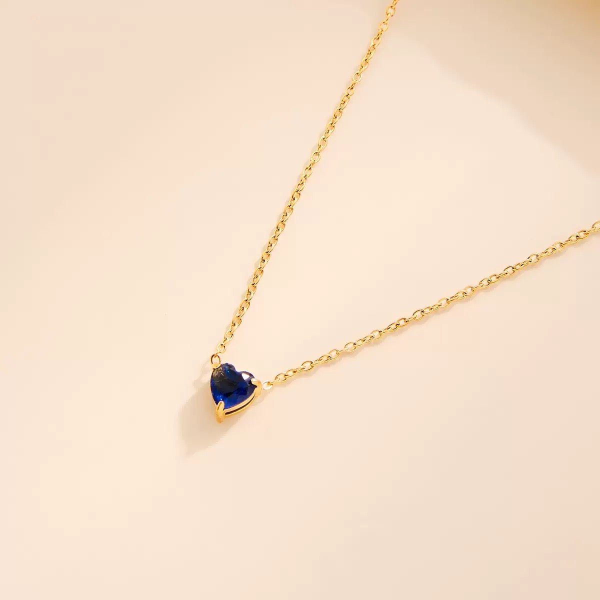 Heart Birthstone Dainty Pendant Necklace - Image 10