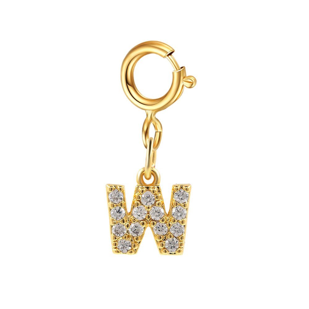 Customizable Initial Charm with Sparkle – Add to Any Jewelry Piece - Image 22