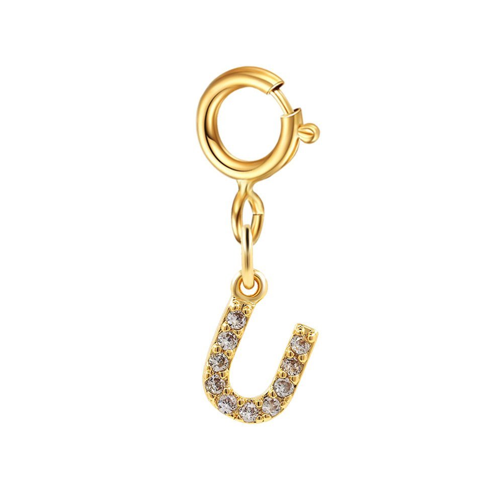 Customizable Initial Charm with Sparkle – Add to Any Jewelry Piece - Image 20