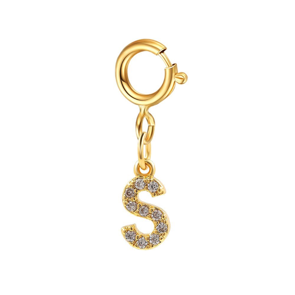 Customizable Initial Charm with Sparkle – Add to Any Jewelry Piece - Image 19