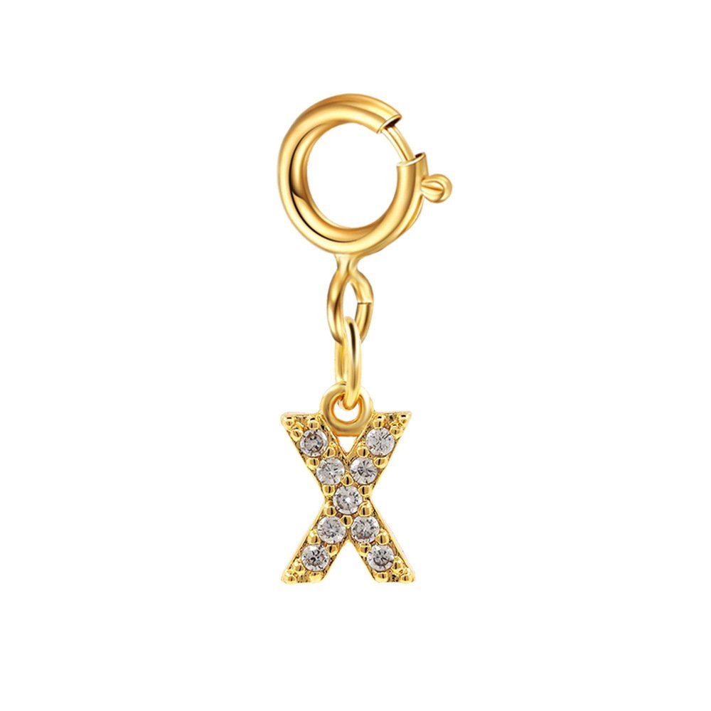 Customizable Initial Charm with Sparkle – Add to Any Jewelry Piece - Image 23
