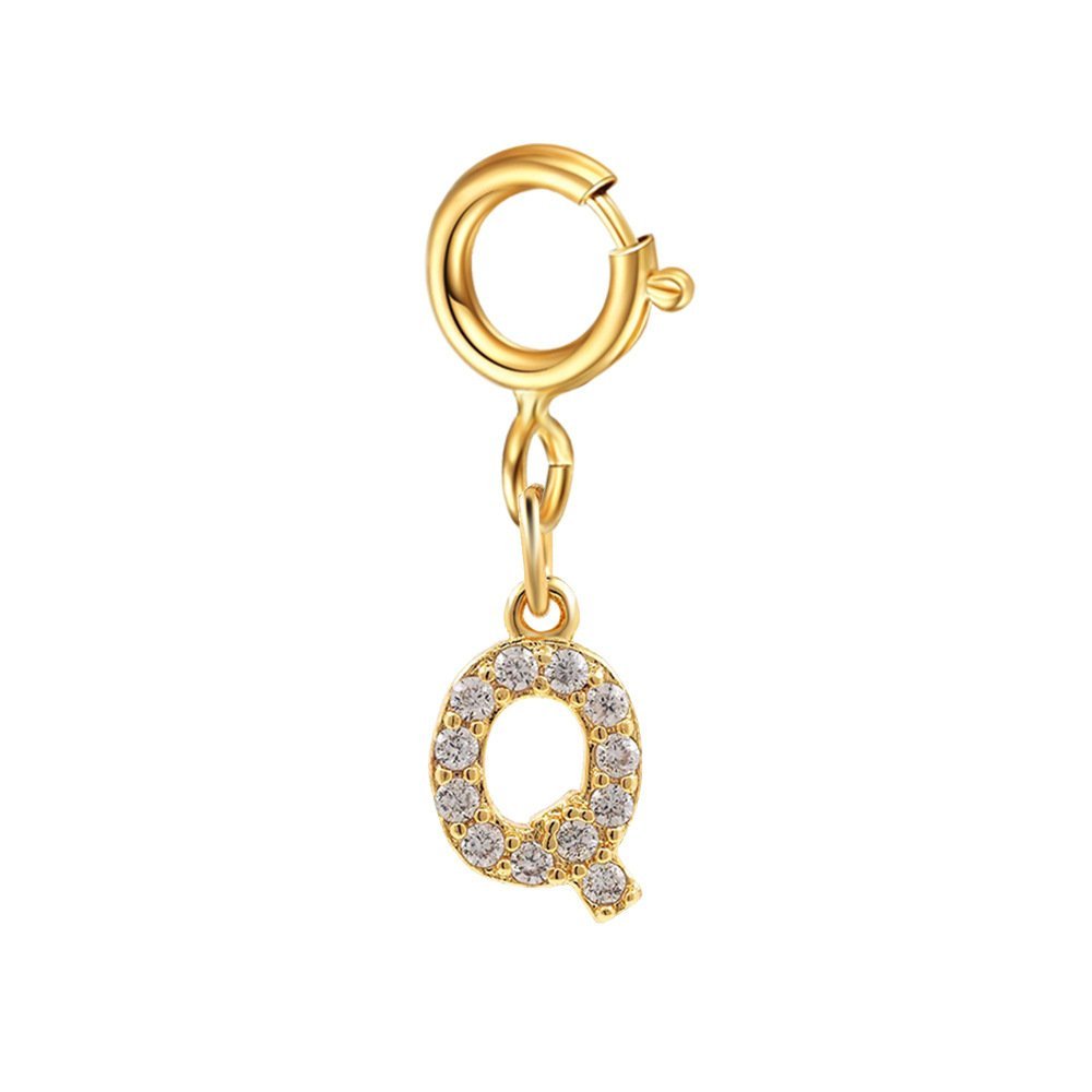 Customizable Initial Charm with Sparkle – Add to Any Jewelry Piece - Image 17