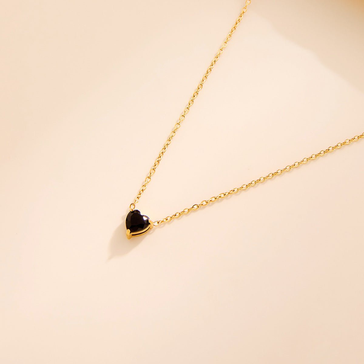 Heart Birthstone Dainty Pendant Necklace - Image 2