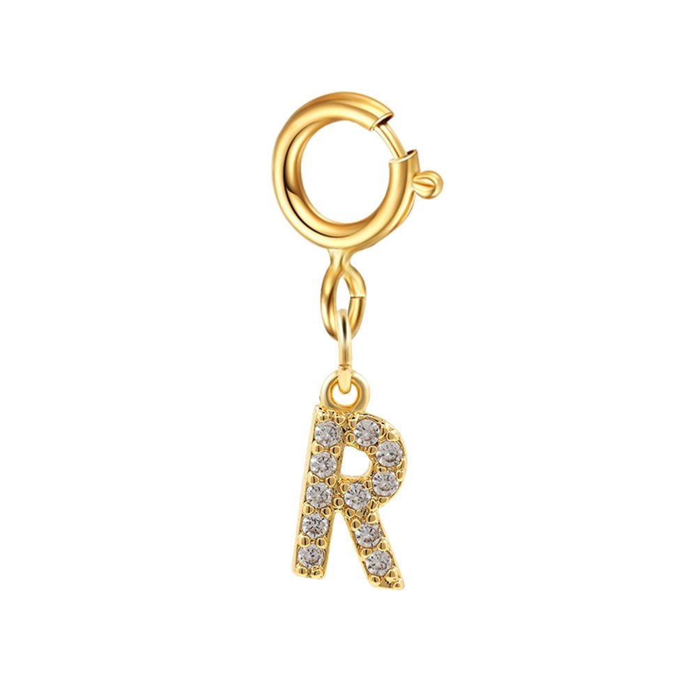Customizable Initial Charm with Sparkle – Add to Any Jewelry Piece - Image 18