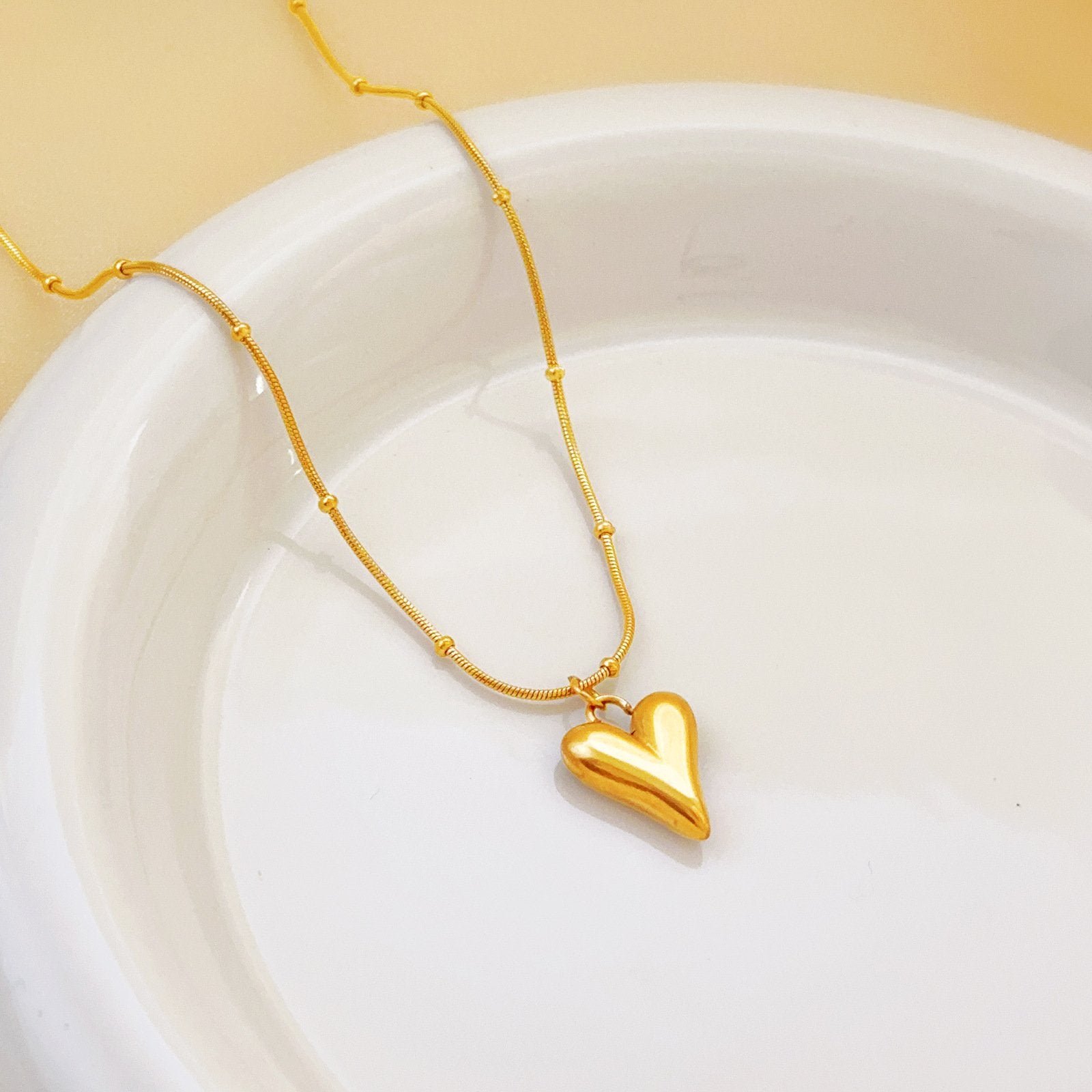 Gold Plated Delicate Heartlet Necklace