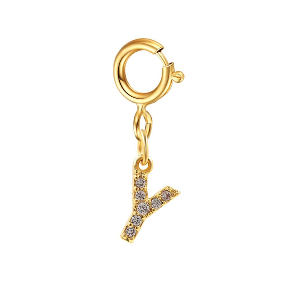 Customizable Initial Charm with Sparkle – Add to Any Jewelry Piece - Image 24
