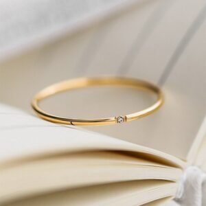 Thin Crystal Studded Water Proof Ring