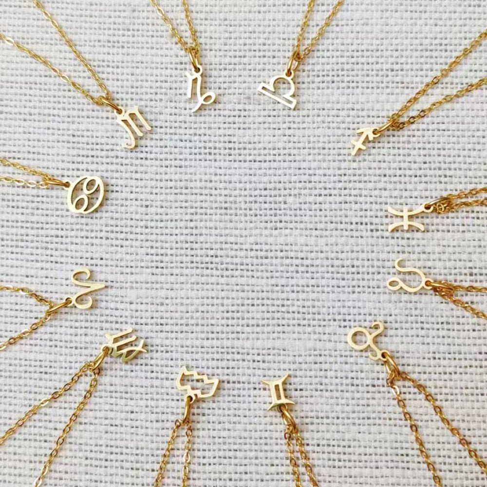 Personalized Zodiac Sign Gold Plated Necklace - Image 2