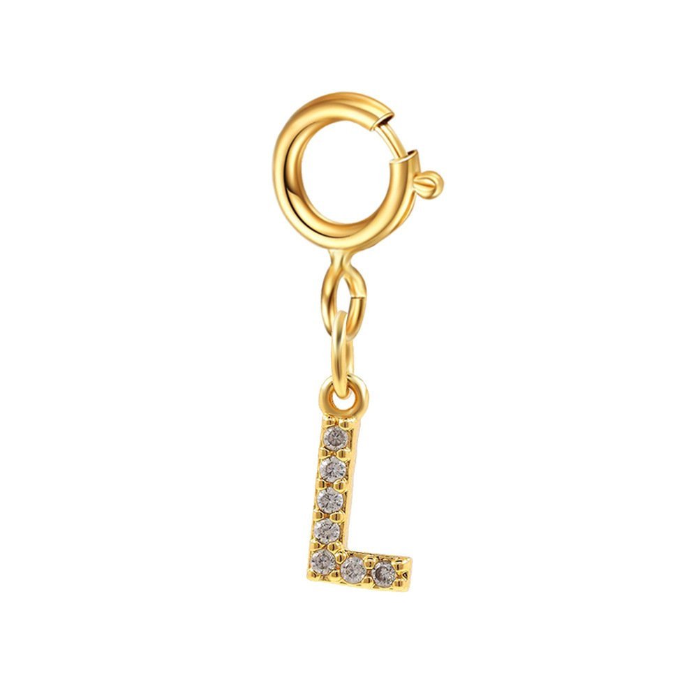 Customizable Initial Charm with Sparkle – Add to Any Jewelry Piece - Image 12