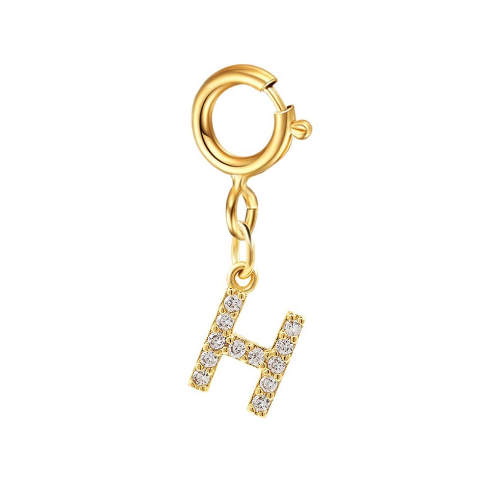 Customizable Initial Charm with Sparkle – Add to Any Jewelry Piece - Image 8