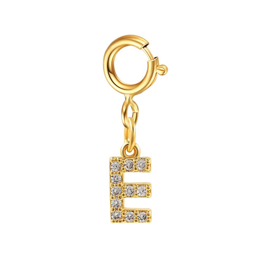 Customizable Initial Charm with Sparkle – Add to Any Jewelry Piece - Image 5