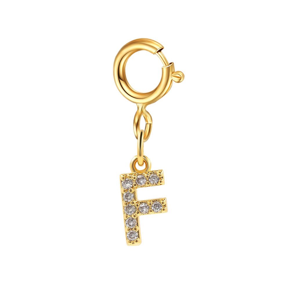 Customizable Initial Charm with Sparkle – Add to Any Jewelry Piece - Image 6