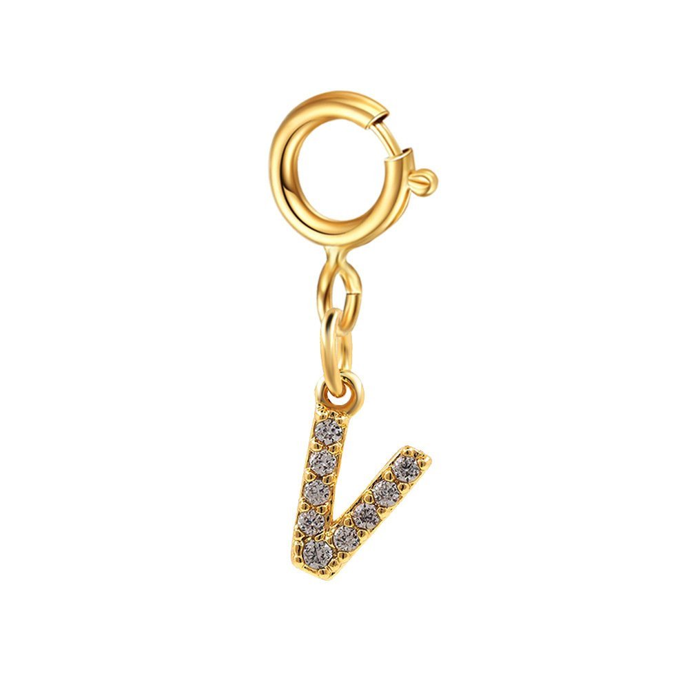 Customizable Initial Charm with Sparkle – Add to Any Jewelry Piece - Image 21