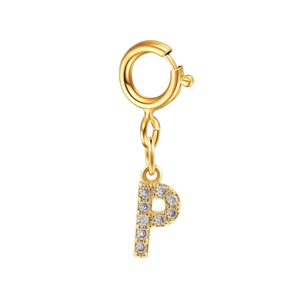 Customizable Initial Charm with Sparkle – Add to Any Jewelry Piece - Image 16