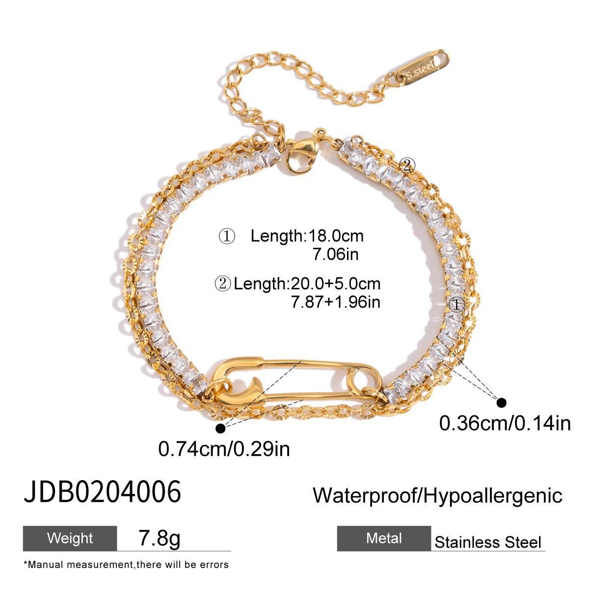 Crystal Link Tennis Chain Bracelet - Image 6