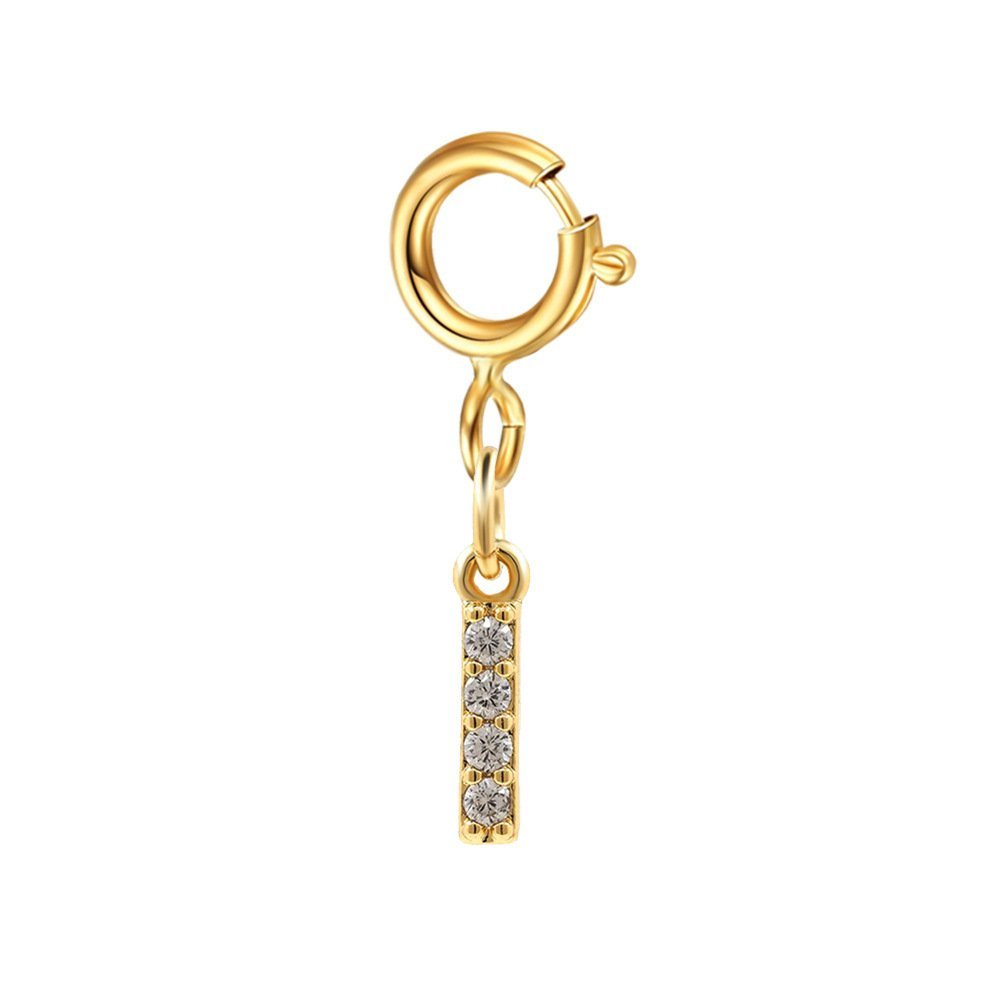 Customizable Initial Charm with Sparkle – Add to Any Jewelry Piece - Image 9