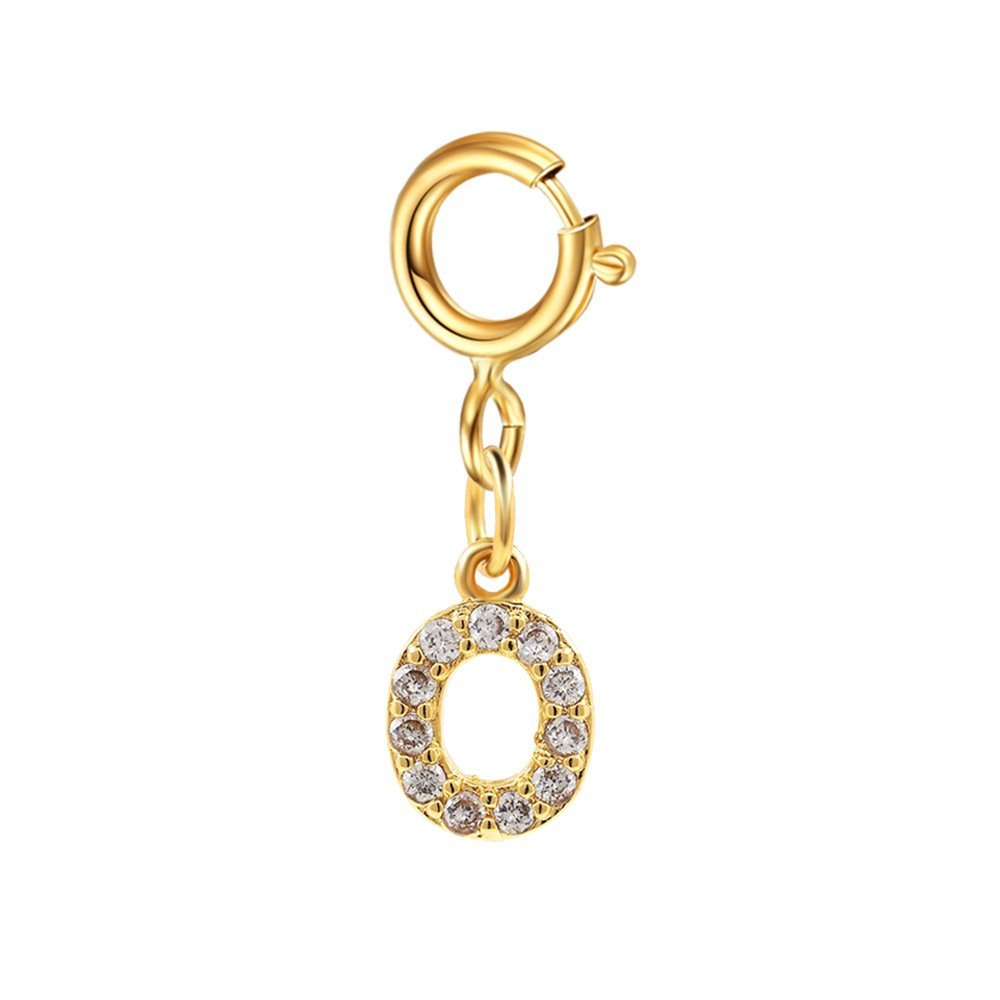 Customizable Initial Charm with Sparkle – Add to Any Jewelry Piece - Image 15